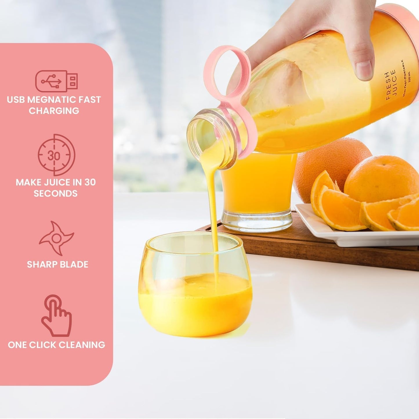 Portable Electric USB Bottle Juicer Blender